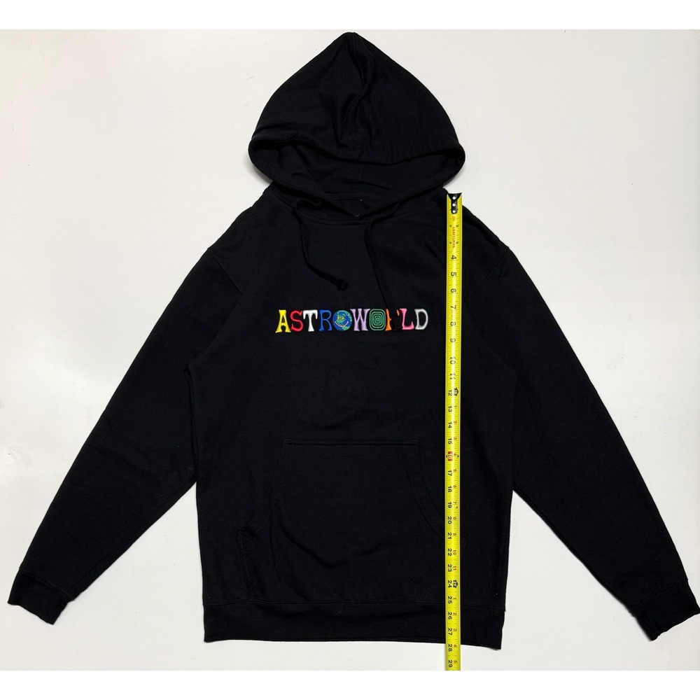 Travis Scott Astroworld Wish You Were Here Hoodie Black Embroidered Mens Medium
